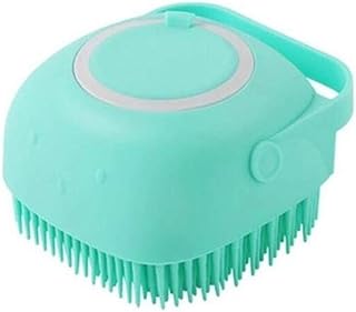 bigbigfamily Escova corporal de silicone, Escova de banho macia 2 em 1, escova de banho para banho com dispensador de gel de banho, ferramenta de lavagem esfoliante para banho escova de limpeza massagem,verde