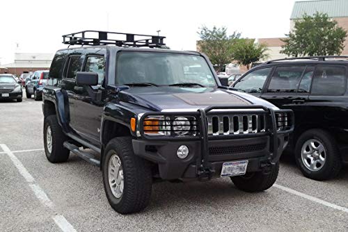 Hunter Gr-803 Grille Guard Compatible For 2006-2011 Hummer H3 - Powder Coated Black #TOP3