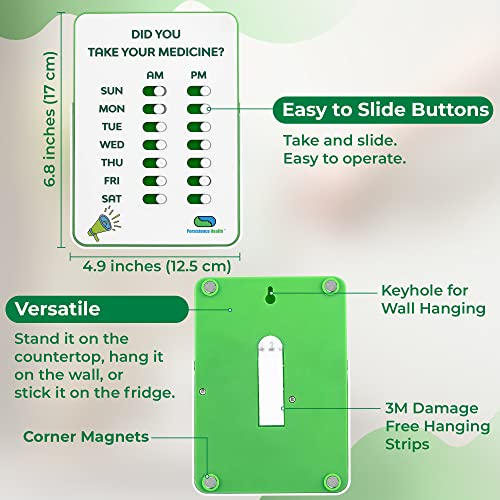 Persistence Health Medication Tracker & Pill Reminder | Visual Reminder Alarm | 7 Day AM PM | Take and Slide | No More Second-guessing or Double-dosing | Perfect for The Elderly (Two Column English) 4 Persistence Health Medication Tracker & Pill Reminder | Visual Reminder Alarm | 7 Day AM PM | Take and Slide | No More Second-guessing or Double-dosing | Perfect for The Elderly (Two Column English) - Image 5