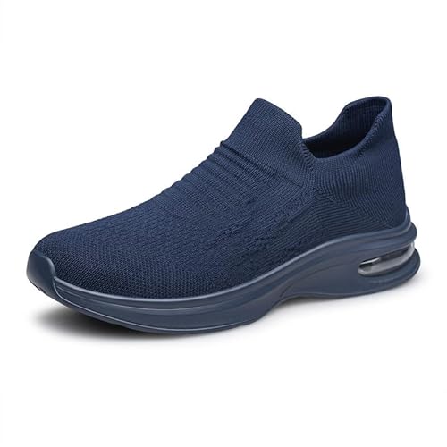 Vibdiv Zapatillas de deporte para hombre, informales, para caminar, nórdico, transpirables, para enfermera, trabajo, tenis ligeros, zapatos de malla suave, Blue, 42 2/3 EU