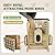Solution4Patio Wood Solar Powered Bird Feeder with Camera - AI-Powered Bird Identification with Smart Squirrel Alarm, Weatherproof Outdoor Birdfeeder with Suet Baskets for Children & Elderly