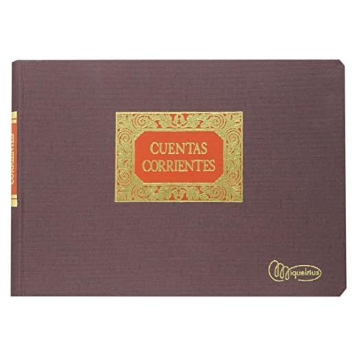 Libro miquelrius cuarto apaisado 100 hojas cuentas corrientes debe haber y saldo