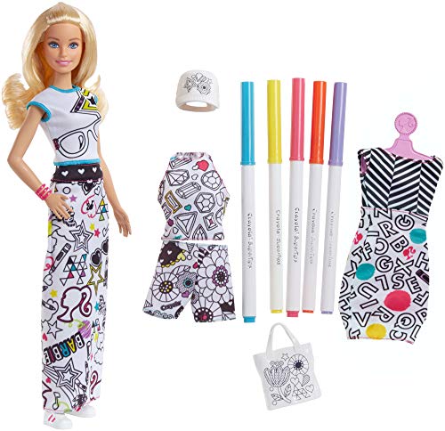 Preisvergleich Produktbild Barbie FPH90 Loves Crayola Farbspaß-Moden Puppe (blond)
