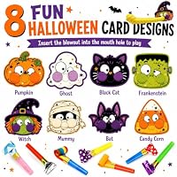 Waybla Halloween Party Favors for Kids, 24 Pack DIY Blowout Toys with 8 Halloween Character Cards & 4 OPP Bag Designs, Trick or Treat Goodie Bag Stuffers, Classroom Prizes, Halloween Party Supplies — image 4