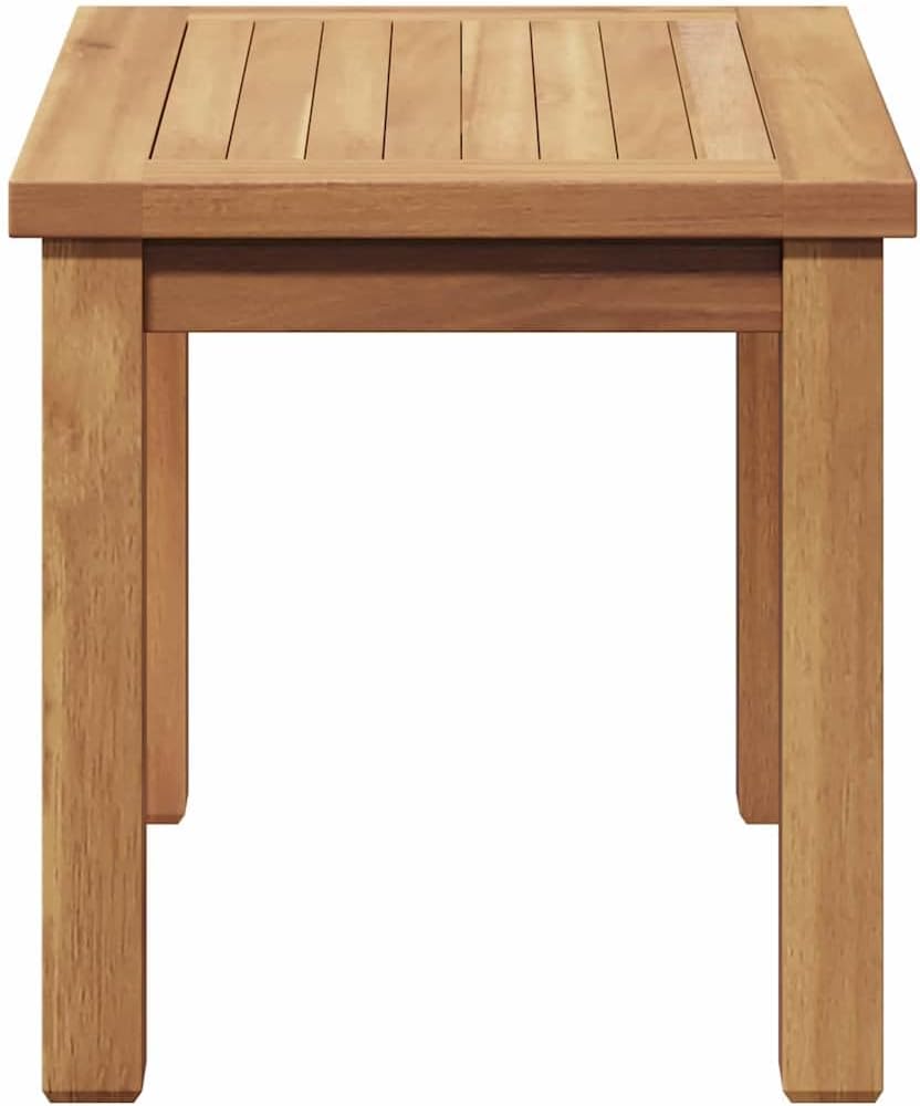 Solid Teak Wood Coffee Table Brown 19.69 x 13.78 x 14.17 in Outdoor Patio Coffee Table Minimalist Design Durable Patio Furniture for Garden and Outdoor Use