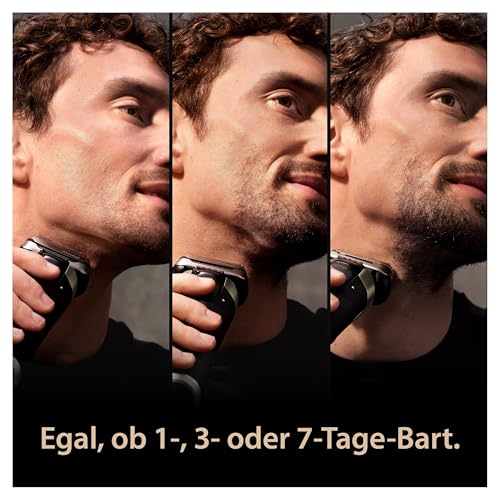 Foto von Braun Series 9 Pro+ Rasierer Herren Elektrisch, Elektrorasierer mit 5 Pro Rasierelementen, Langhaarschneider, Rasierer-Ladeetui PowerCase, 60 Min Laufzeit, Made in Germany, 9527s, Silber