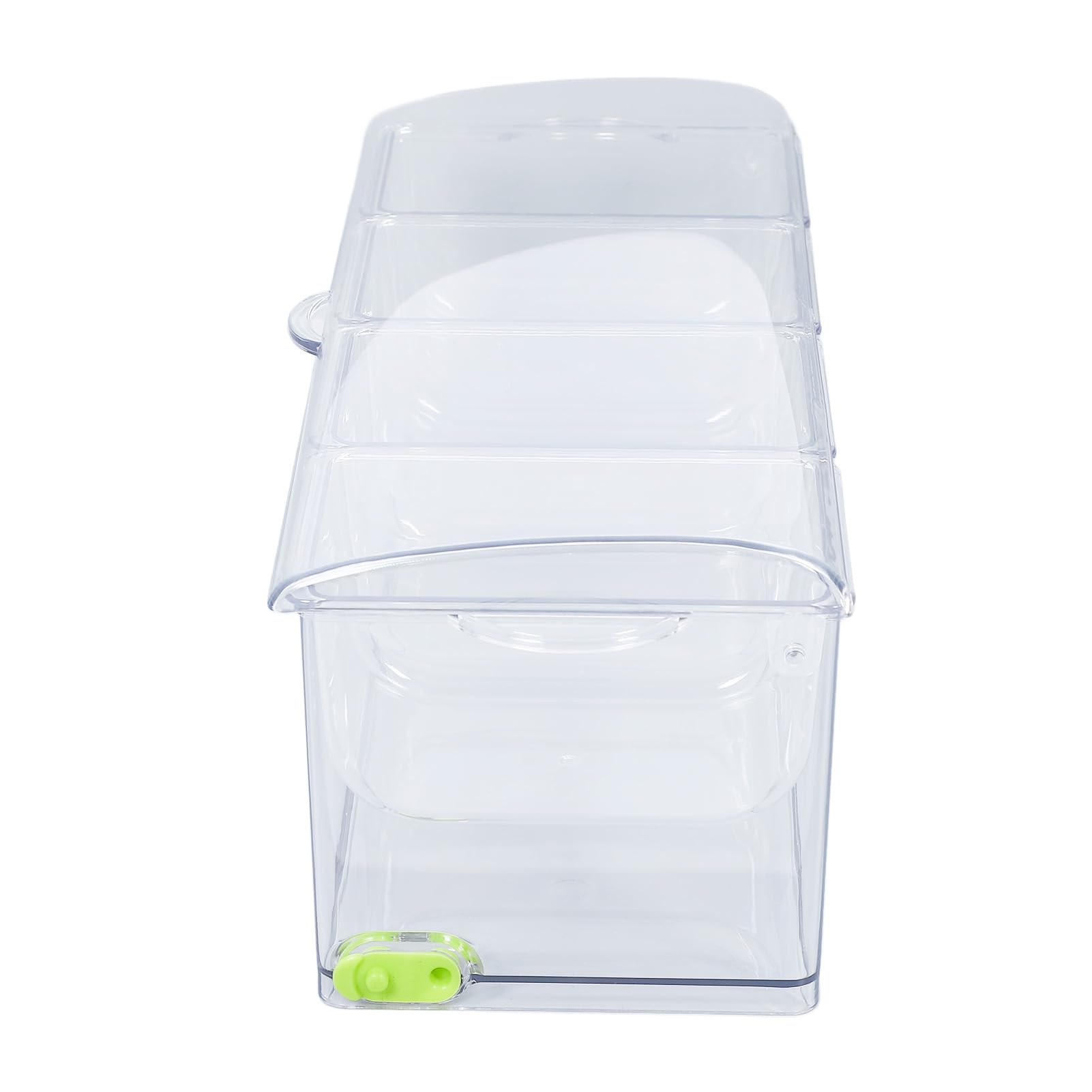 Servidor de Condimentos de Plástico Transparente Enfriado con Hielo con Cubierta Sellada para Uso en Cocina, Liviano y Portátil, Incluye 4 Compartimentos para Reuniones Familiares (4