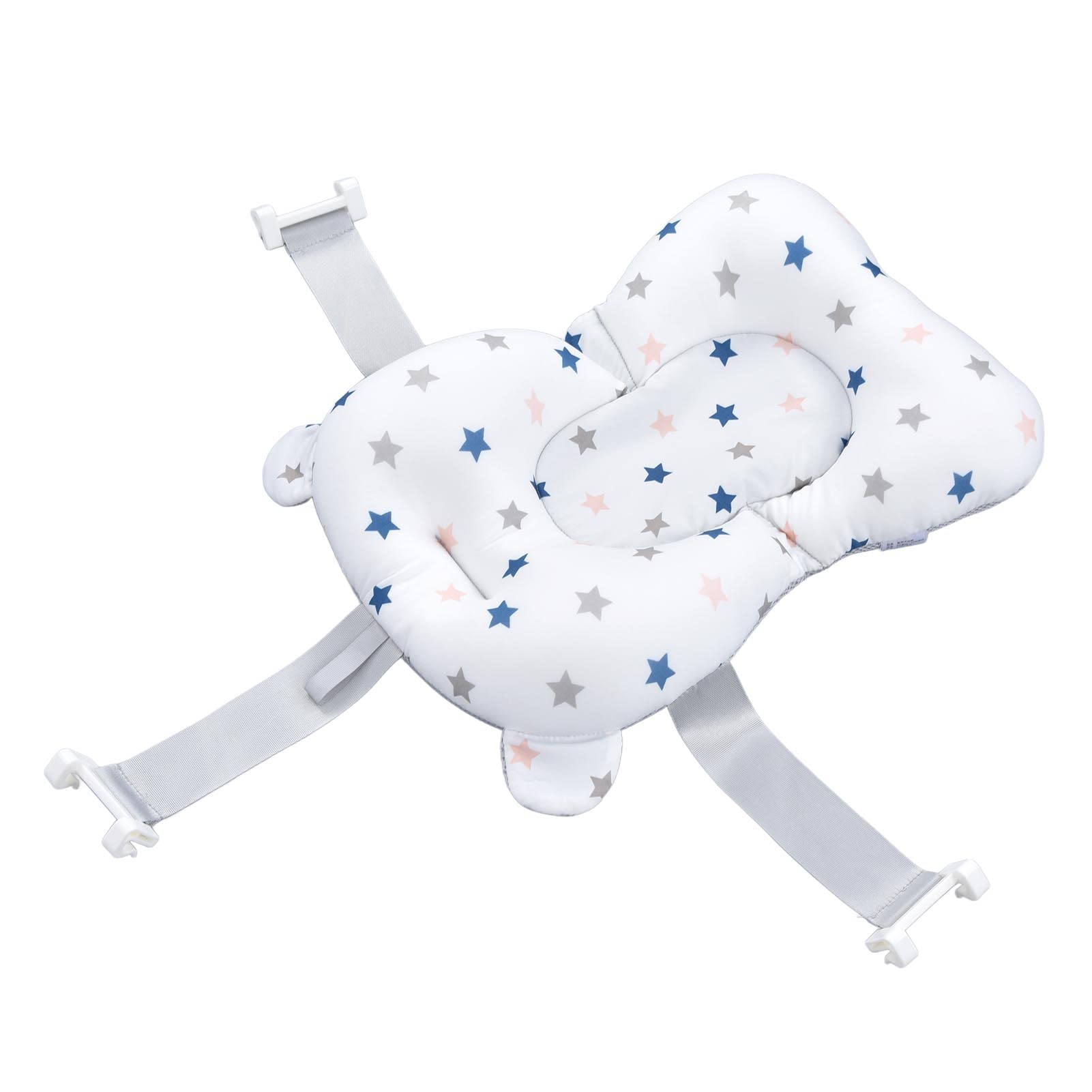 Yctze Newborn Baby Bath Floating Cushion, Infant Bathtub Mat Pad with Quick Drainage, Cute Soft Breathable Pattern Design, Essential Bath Accessory &