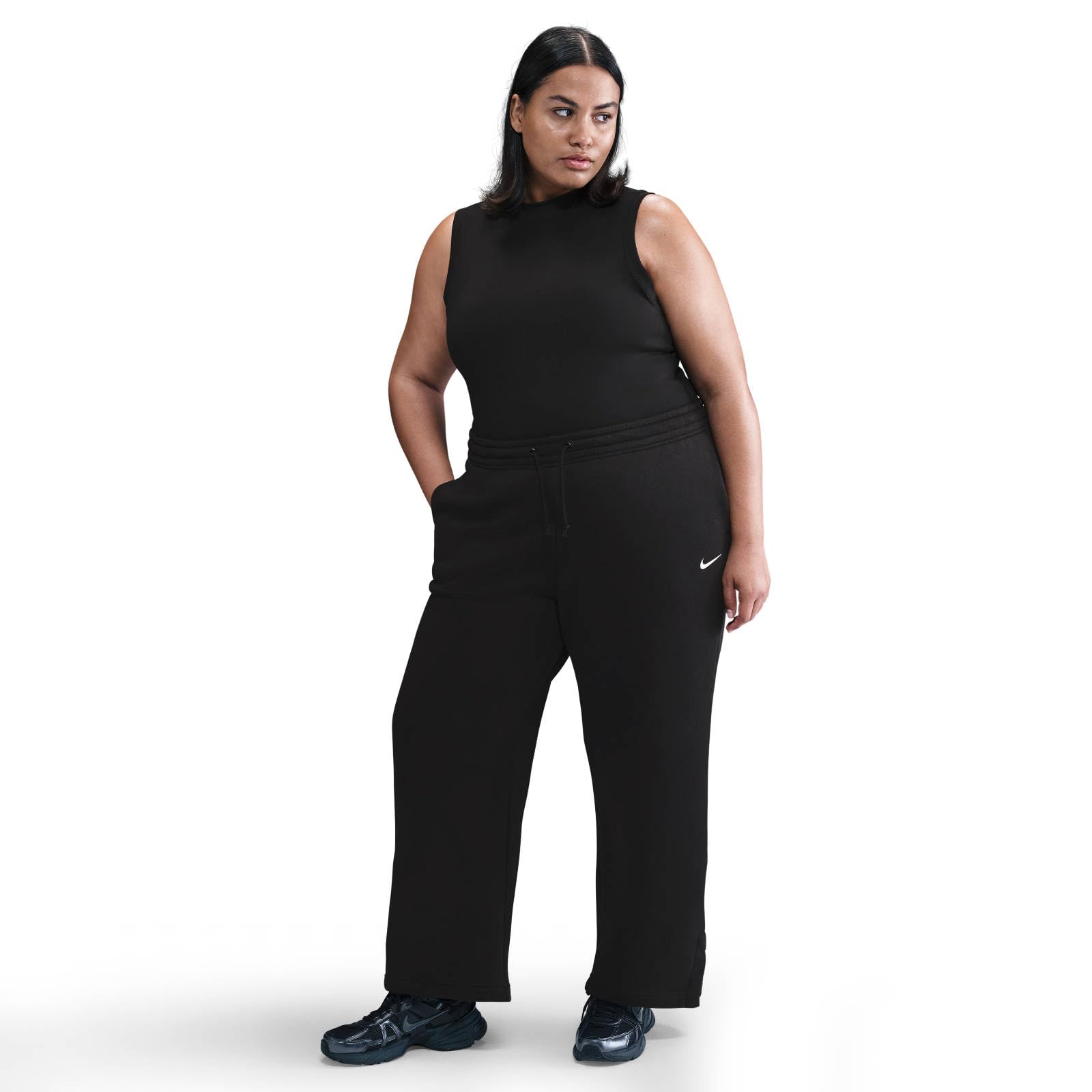 Nike Sportswear Phoenix Fleece Hose mit hohem Bund für Damen (große Größen), IH1013