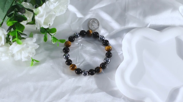 Pulsera St Michael para Hombre con Piedra Natural y Medal miniatura 7