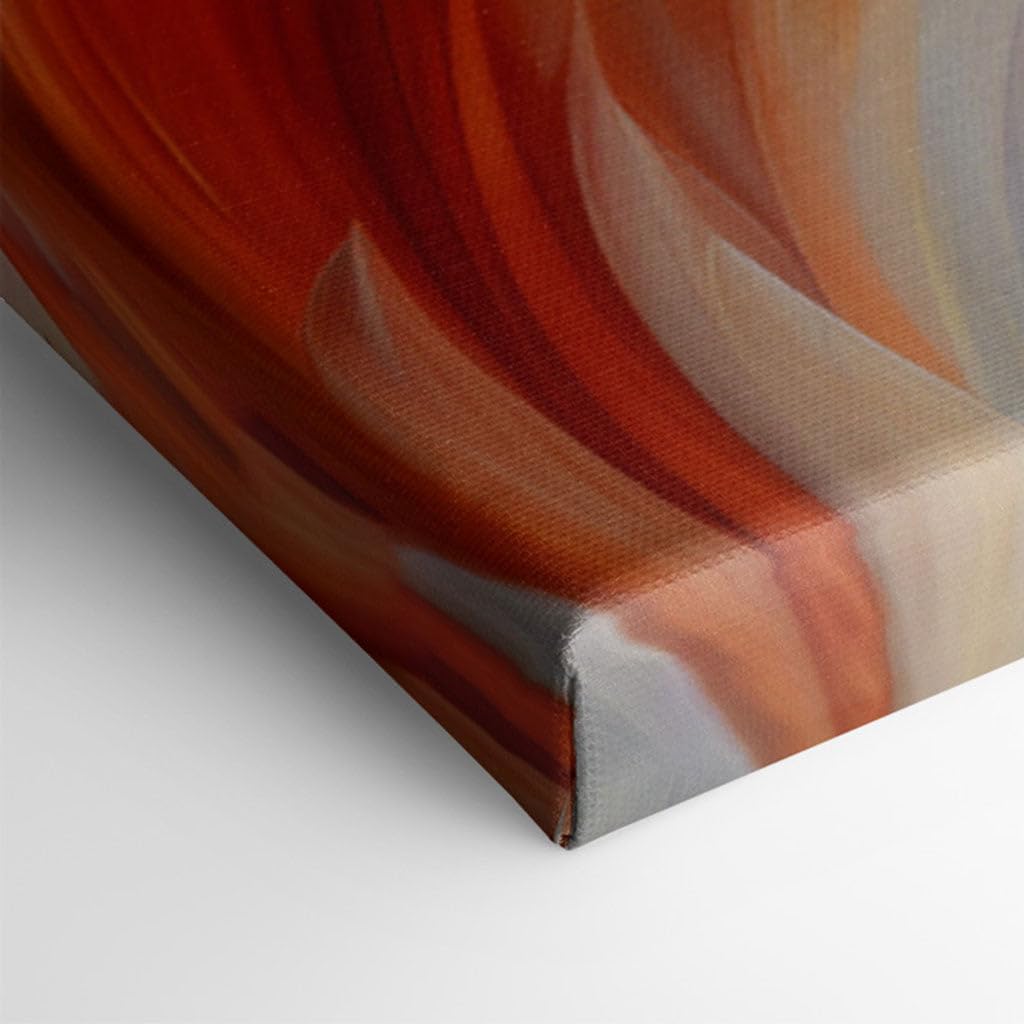 Canvas for Living room. Vibrant Flux: The Dance of Dynamic Abstraction, 27 x 18 inch Canvas Wall Art - Ready to Hang - 69x46 cm (27x18 inch)