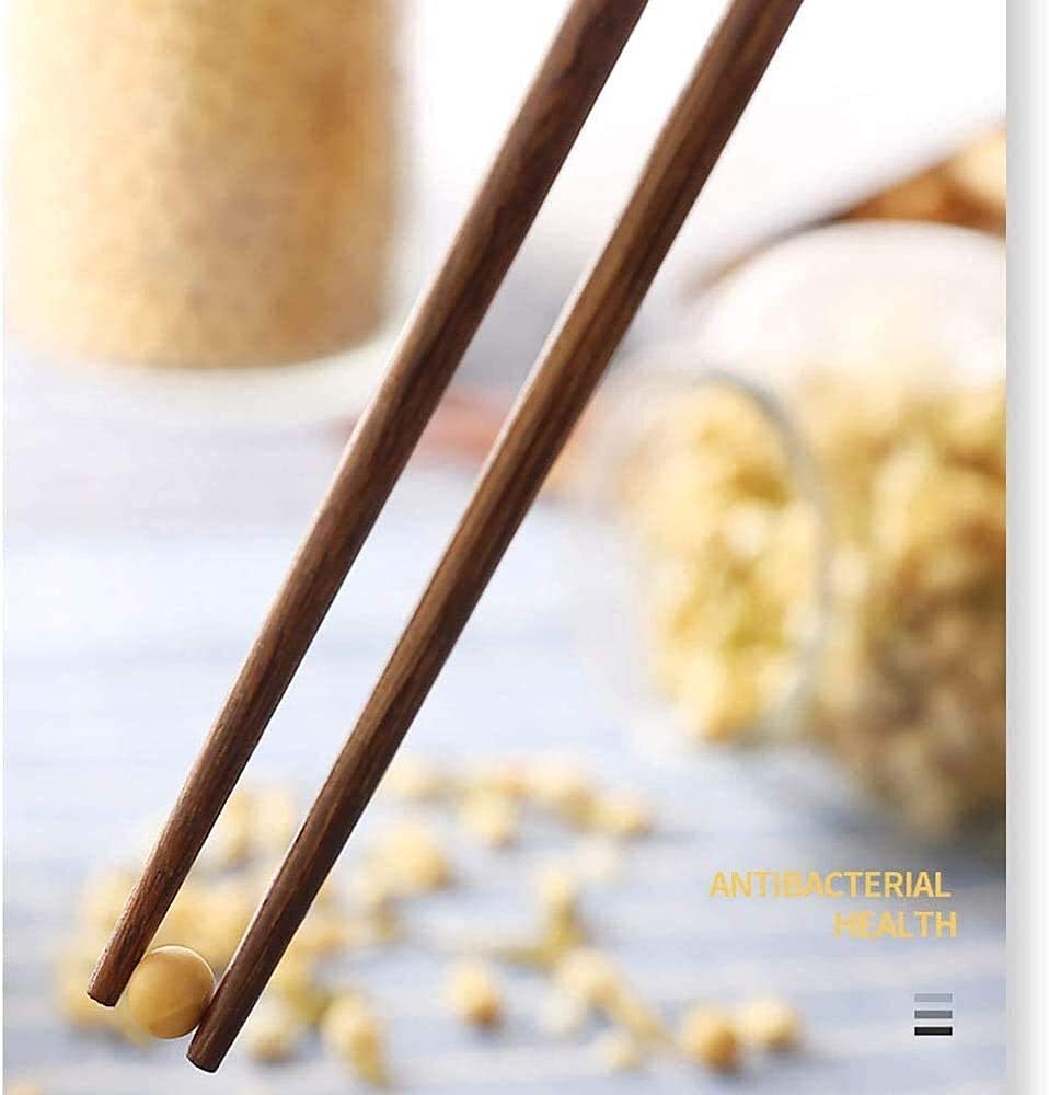 Palillos chinos reutilizables aptos para lavavajillas Palillos chinos Chopst Palillos chinos de madera reutilizables Palillos de madera aptos para lavavajillas, paquete de 10 Salud natural para coci