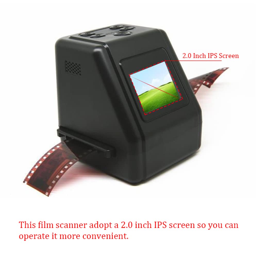 Scanner portatile per pellicole scanner per film 135 126 110 8mm scansione di pellicola con schermo IPS da 2,0 pollici 11 lingue