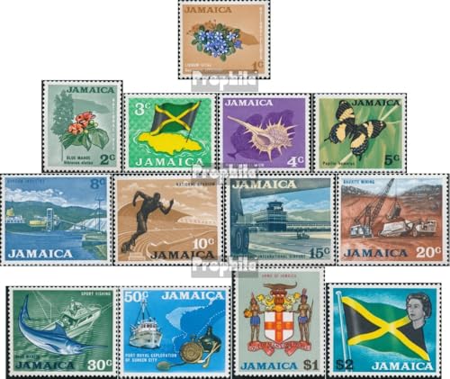 Mariposas de Jamaica Prophila 308-320 colección de sellos MNH de lujo