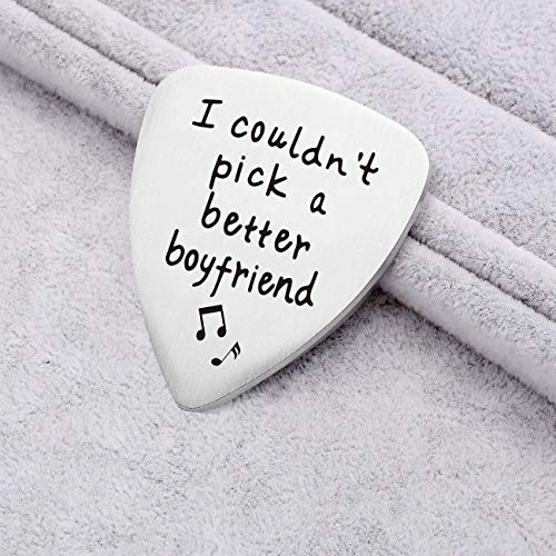 MaySunset Médiator de guitare en acier inoxydable avec inscription « I Couldn’t Pick A Better Boyfriend »,Cadeau idéal… - Les Beatles, Paul McCartney, John Lennon, RIngo Starr, George Harrison MaySunset Médiator de guitare en acier inoxydable avec inscription « I Couldn't Pick A Better Boyfriend »,Cadeau idéal… – Image 3