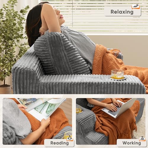 image for Homall Oversized Chaise Lounge Chair, Cloud Couch with Fluffy Upholste