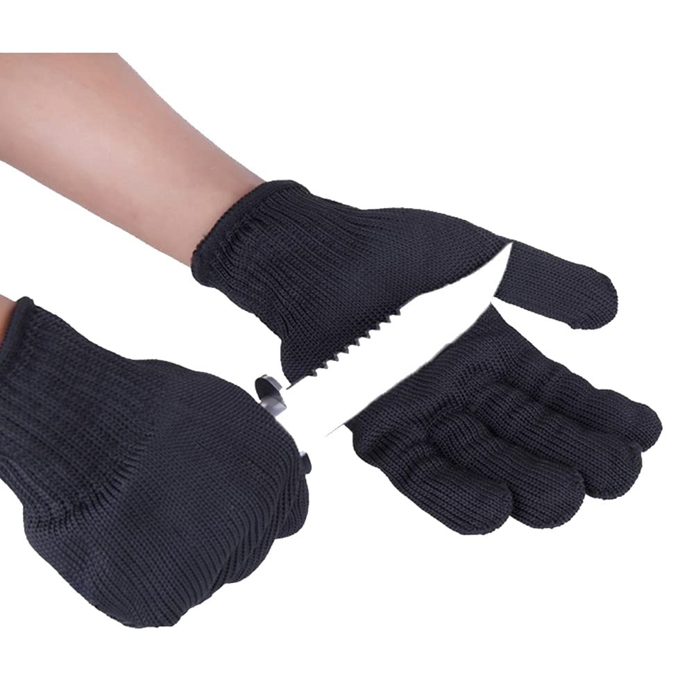 FUFU Manoplas Guantes De Trabajo Anti-Cuchillos Y Anti-Corte, Guantes De Trabajo De Seguridad Negros, Protección De Alto Nivel De 5 Niveles, Agarre Firme, For Protección De Manos