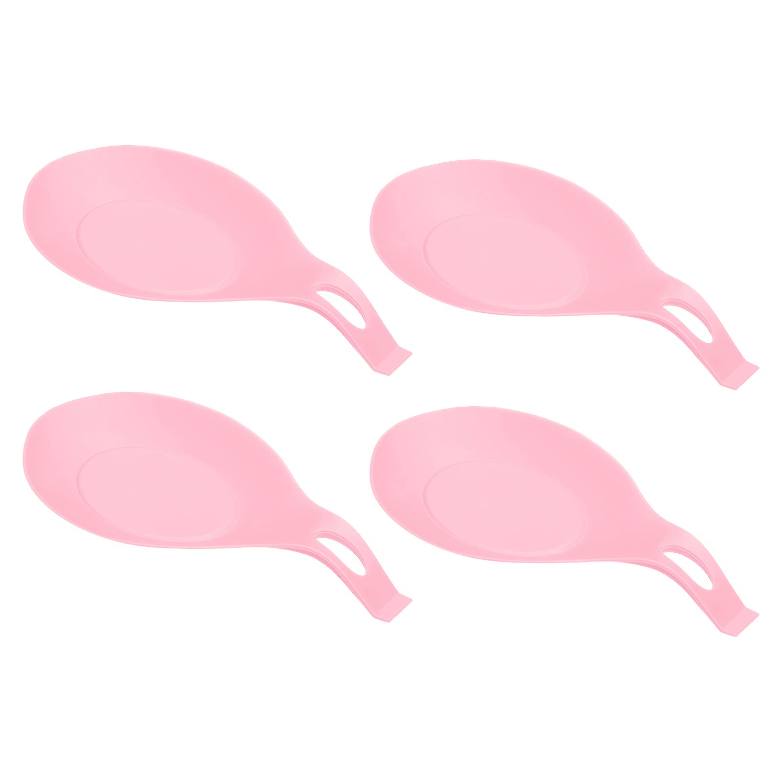 Repose-cuillère silicone résistant à la chaleur lot de 4 supports de comptoir roses