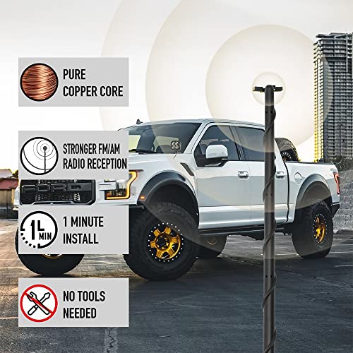 Image of KSaAuto 16 Inch Antenna for Ford F150 F250 F350 Bronco Accessories, Ford Tuck Antenna for Car Radio Reception