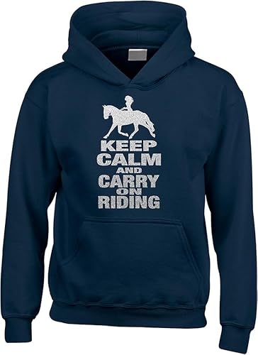 Keep Calm and carry on' Navy Hoodie - Bleu - M