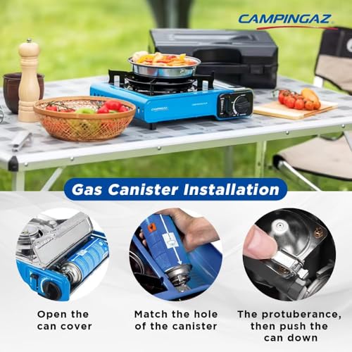 Image of CAMPINGAZ Compact Butane Gas Canister, Perfect for Camping & Outdoor Cooking (Blue, 2)