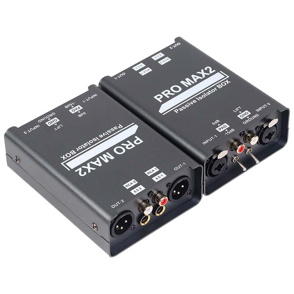Isolatore Audio a 2 vie Eliminatore di Rumore di Corrente Audio XLR 6.5 Lotus Isolator Mixer Live Streaming