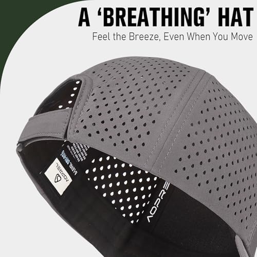 Image of AOPREL Baseball Cap Breathable Mesh Golf Hat Quick Dry Adjustable Baseball Hats for Men and Women Sport Running Workout