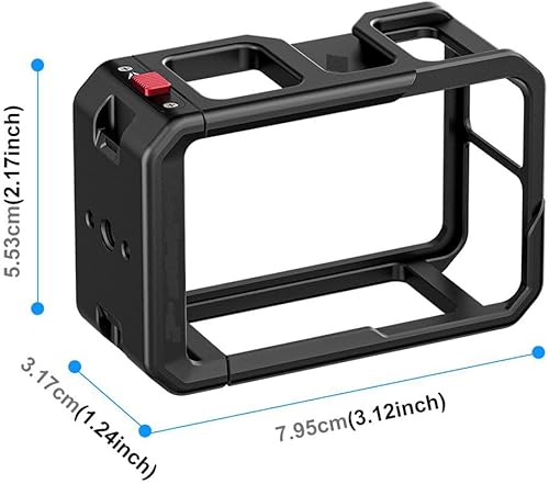 Miniatura 8 de Jaula de metal de aluminio para DJI Osmo Action 5 ProAction 34 - Funda protectora a prueba de golpes, tapa de lente, cubierta de carcasa de cámara