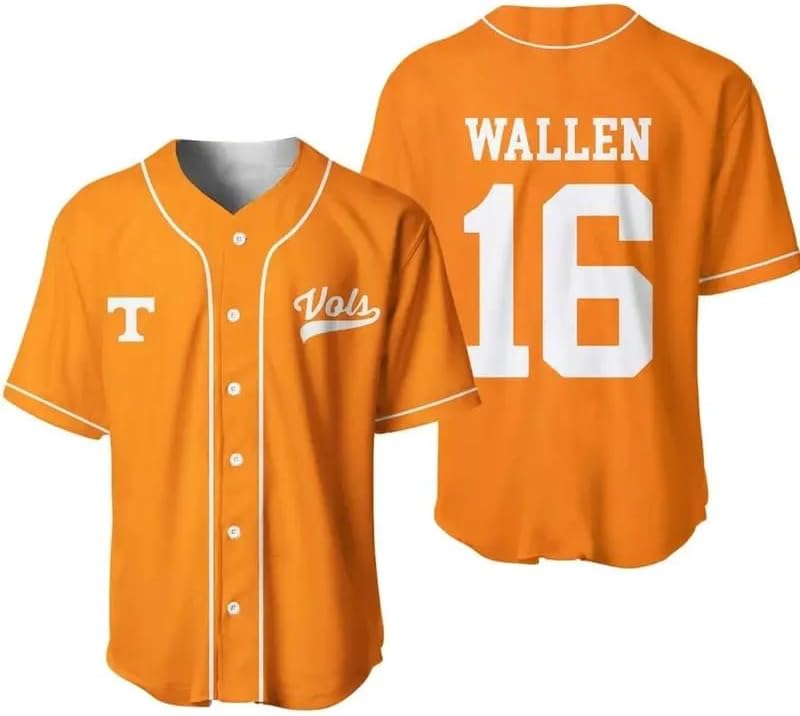 Wallen Western 16 Baseball Jersey 3D Print Unisex Shirts, 2026 Country Music Baseball Jersey
