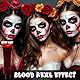 Halloween Schminke Set - Kunstblut Halloween Make Up Erwachsene Kinder, Narben Wunden Theaterschminke Vampir mit Blut+Face Paint(Schwarz, Weiß, Rot) + Narbenwachs+ Latexmilch+Palette mit 8 Farben