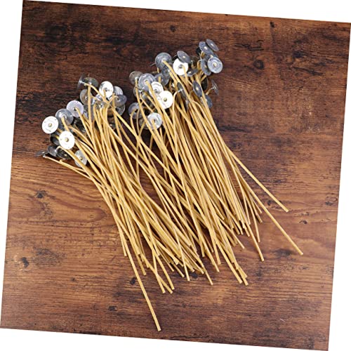 100 piezas de mechas para vela de algodón con cera de abeja miniatura 3