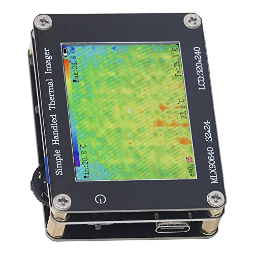 Asixxsix Cámara de Imágenes Térmicas, Cámara Térmica de Mano de Resolución de 240 X 320 con - 40 ℃ a 300 ℃ Rango de Temperatura, Pantalla de 2 Pulgadas, Cámara Infrarroja de Imágenes