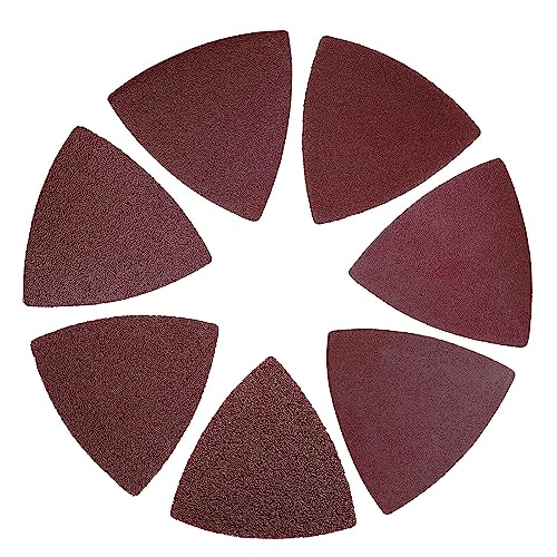 170 PCS Triangle Sanding Pads, Hook and Loop Triangle Sandpaper for 3-1/8 Inch Oscillating Multi Tool Sanding Sheets Assorted Grits 40/60/80/120/150/180/240,for Sanding and Grinding