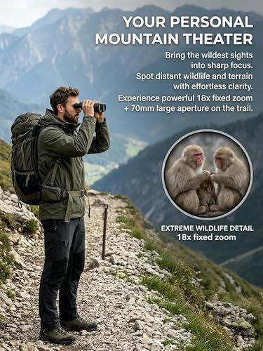 Image of 18x70 Binoculars for Adults, High Power 70mm Aperture | Explore Astronomy, Stargazing, Wildlife and Coastal Views with Bright Vision for Long Distance Outdoor Observation