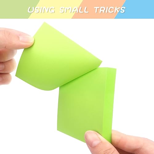 Miniatura 52 de Notas adhesivas 3 x 3 autoadhesivas con 6 colores brillantes, fácil de publicar para oficina, escuela, hogar, 6 blocs por paquete, 100 hojas/bloc