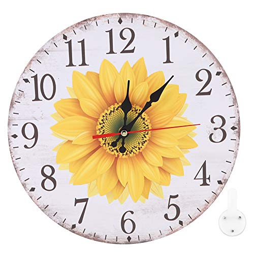 Horloge Murale Tournesol 30 cm de Salon Grand Cadran - 7