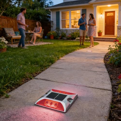 Luces solares de suelo exteriores balizas solares LED paso de vehículos y escaleras jardín 7