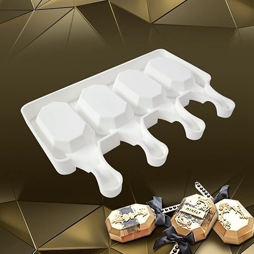 Miniatura 7 de Molde de silicona para paletas de helado, molde de silicona suave y liso para bricolaje, hecho en casa, helado, caramelo, pastel, molde