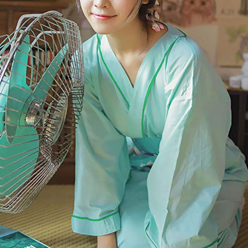HongH Women\'s Traditional Japanese Kimono Robe Yukata Underwear Long Sleeve Hadajuban Bathrobe Solid Lining Nightwear (09# Kimono Juban Blue)