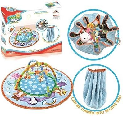 Huge Beautiful Quilt Play Mat, turns into Convenient Toy Carry Bag INCLUDES First Baby Book