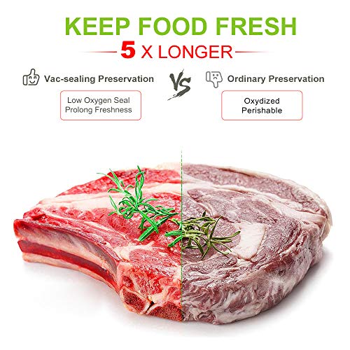 image for Accenter Vacuum Sealer Bags 100 Pint 6x10 Inch Commercial Grade Food S