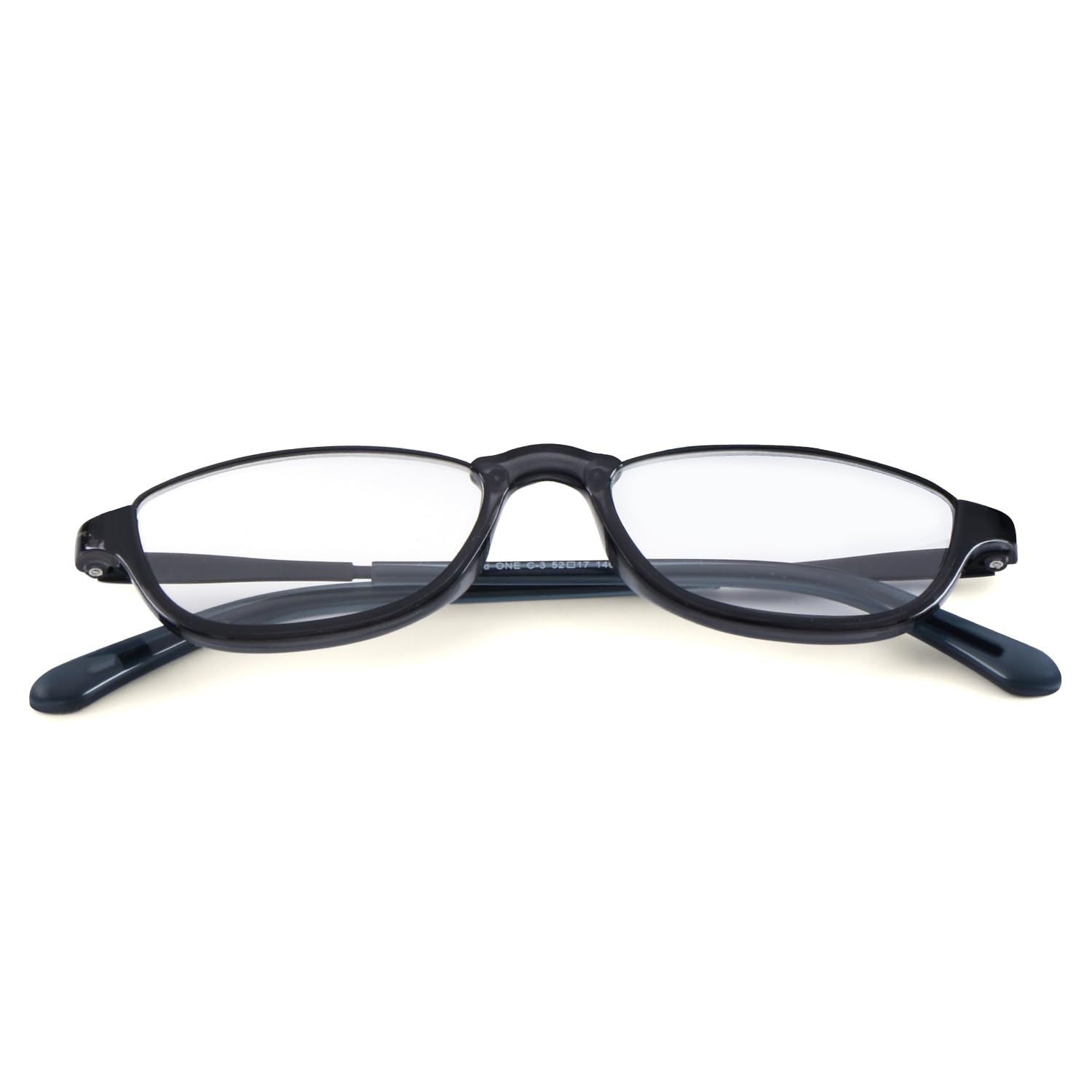 DR.HARMANN'S READING GLASSES® FULL RIM WITH METAL COMBINATION fitted with Anti Reflection Coating Lens (Model: iRead ONE ARC Transparent Grey with Black colour +3.00)