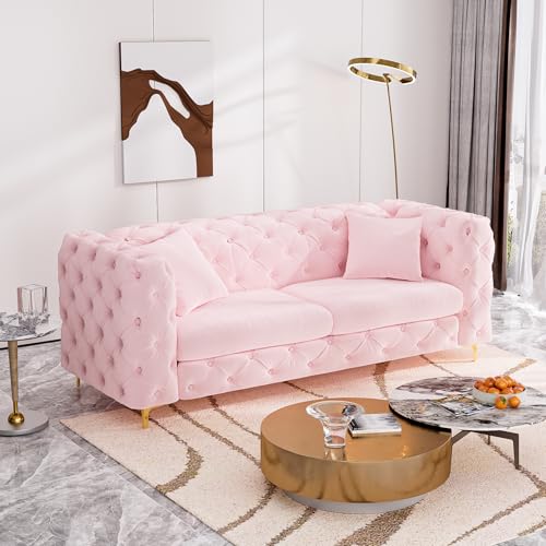 DAMAIFROM 75' Sofa Couch Mid Century Modern Velvet...