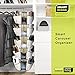 Smart Design 5-Tier Smart Carousel Organizer w/ 40 Pockets & Steel Metal Hook - 360 Degree Swivel - Heavy Duty Fabric - Clothing, Shoes, Misc. Item - Home Organization (13 x 51.8 Inch) [Beige]