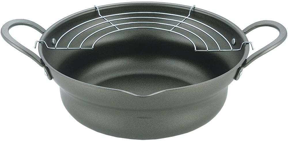 エポラス からり亭 広口揚げ鍋 28cm (アミ付き) KRR-28W ブラック 楽天市場】からり亭 広口揚げ鍋28cm アミ付(KRR-28W)網付 ワイド