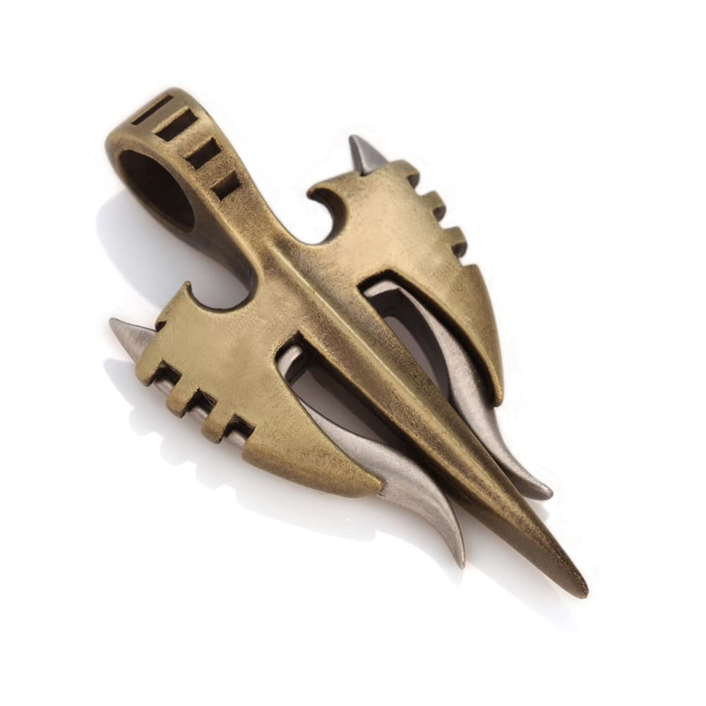 BicoWing Pendant (TT1) - World Travelled, Freethinker - Silver with Brass, Copper or Black