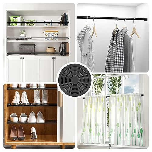 Image of MEXAU 2Pack Spring Tension Curtain Rod 26-39 inch Black Small Tension Rod