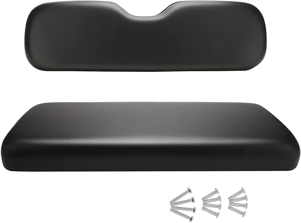 Dr.Acces Golf Cart Replacement Rear Seats Universal Rear Cushions for Club Car EZGO Yamaha Cushion Back Seat Dedicated for Flip Rear Seats (Black)