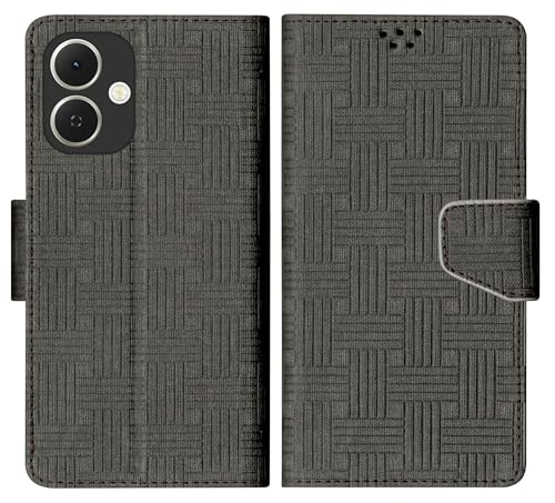 Image of SBMS Flip Cover for Tecno Spark GO 2 Back Cover Case with Magnatic Closure | Inbuilt Stand | Card & Money Pocket (Mat Black)