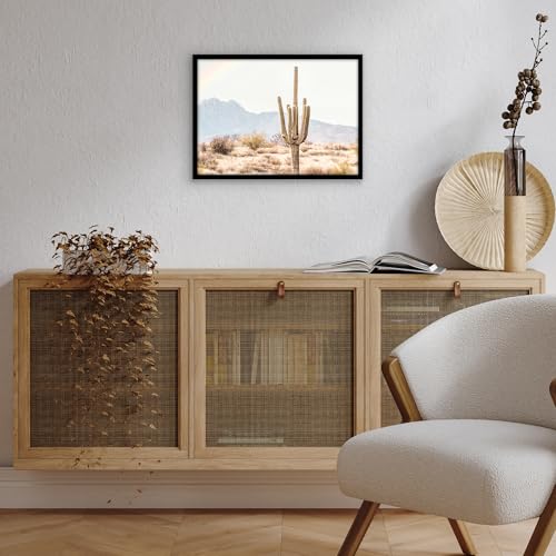 Image of Americanflat 13x18 Picture Frame with Polished Plexiglass - Streamline Collection - Thin Border Picture Frame for Wall Display - Hanging Hardware Included - Black